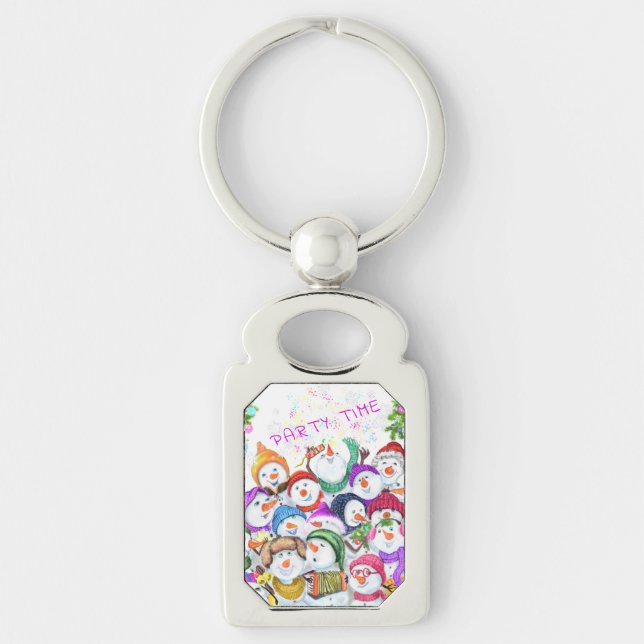 Snowmans Christmas Keychain Gift (Front)