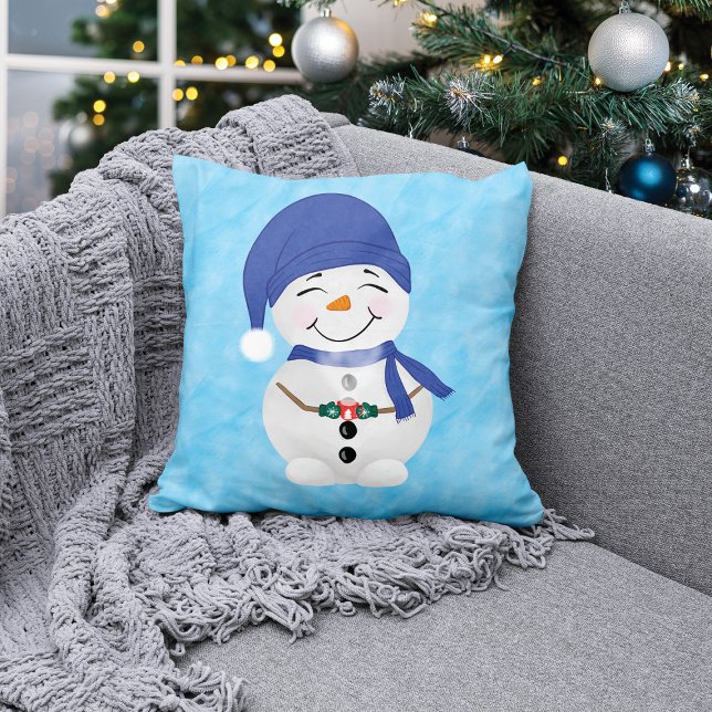 Snowman's Cocoa Delight Christmas Cushion (Creator Uploaded)
