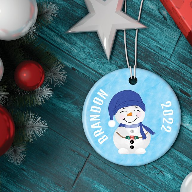 Snowman's Cocoa Delight Christmas Tree Ceramic Tree Decoration (Creator Uploaded)