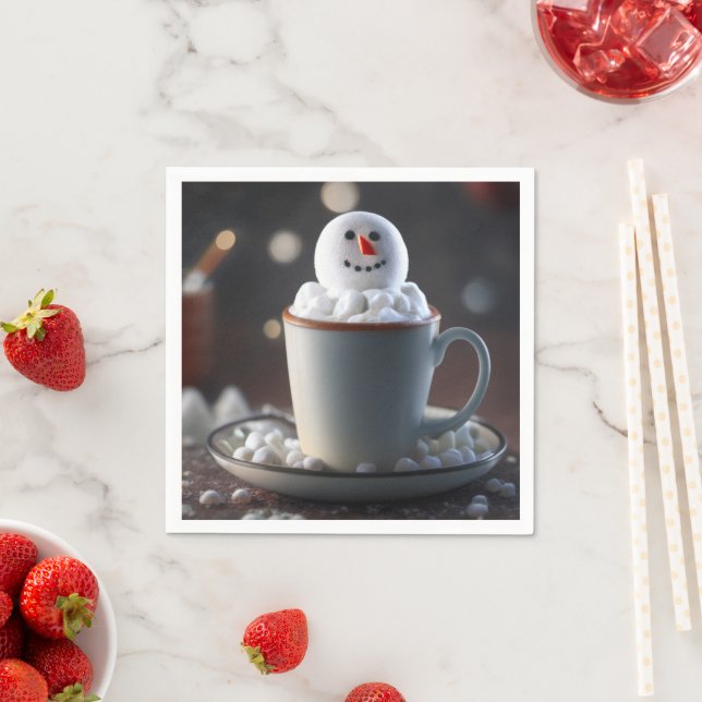 Snowman's Delight Napkin (Insitu)