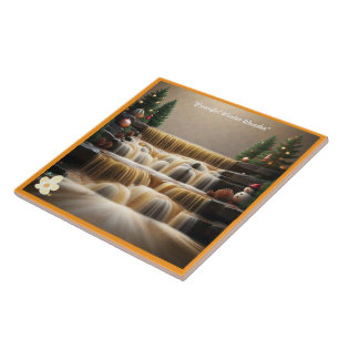 "Snowman's Festive Friend" Tile