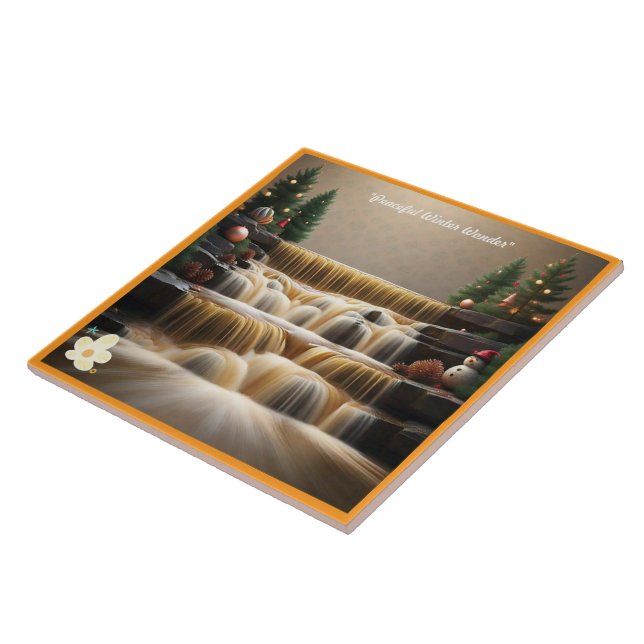 "Snowman's Festive Friend" Tile (Side)