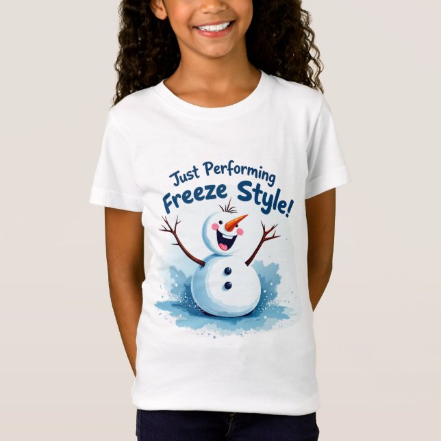 Snowman's Freeze Style Performance Art  T-Shirt (Front)