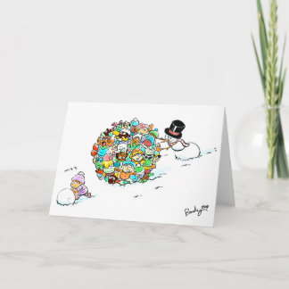Snowman's Holiday Fun Greeting Card