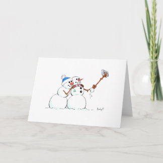 Snowman's Holiday Selfie Card