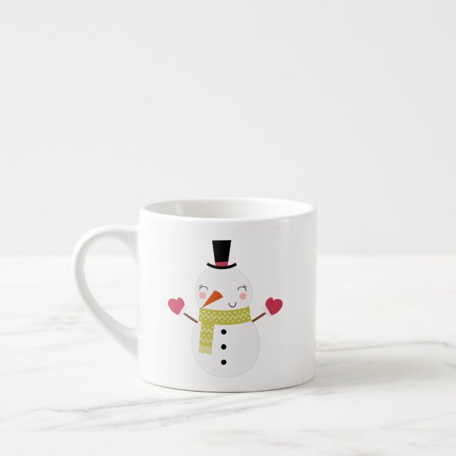 Snowman's Mittens Children's mug (Left)