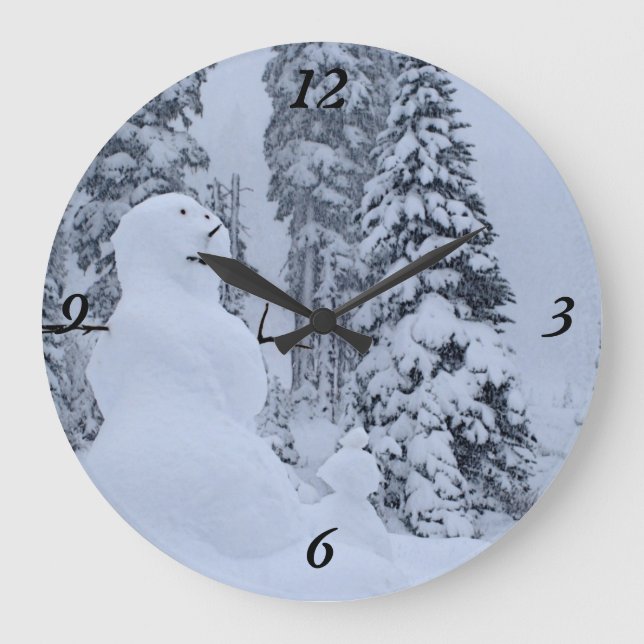 Snowman's Paradise Large Clock (Front)