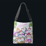 Snowmans Party Christmas Crossbody Bag<br><div class="desc">Crossbody Bags with Happy Snowmans Merry Christmas Party Funny Drawing Cartoon Snowman Celebration - Choose / Add Your Unique Text / Font / Colour - Make Your Special Crossbody Bag Gift - Resize and move or remove and add elements / image with customisation tool ! - Drawing and Design by...</div>