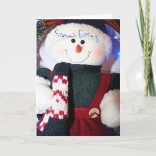 Snowman's Season Greetings Holiday Card