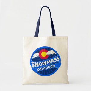 Snowmass Colorado mountain burst tote bag
