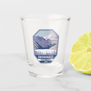 Snowmass Ski Area Winter Aspen Colorado  Shot Glass