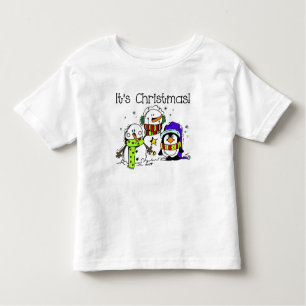 Snowmen and Penguins It's Christmas Toddler T-Shirt