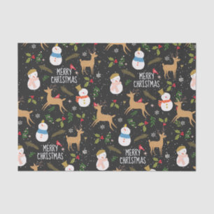 Snowmen and Reindeer Christmas Tissue Paper