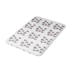 Snowmen and Snowflakes Bath Mat