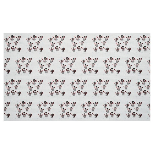 Snowmen and Snowflakes Fabric (Fat Quarter)