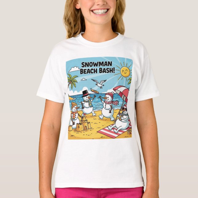 Snowmen Beach Bash T-Shirt (Front)