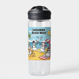 Snowmen Beach Bash Water Bottle