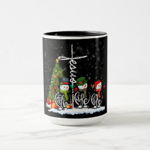 Snowmen Beneath the Tree: A Christmas Message  Mug