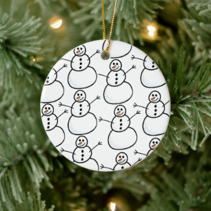 Snowmen Ceramic Tree Decoration