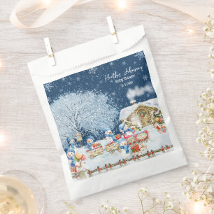 Snowmen Christmas Baby Shower Favour Bags