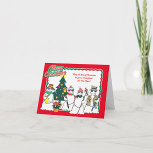 snowmen Christmas card 15