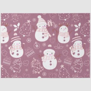 Snowmen Christmas Trees Ornaments Christmas Tissue Paper