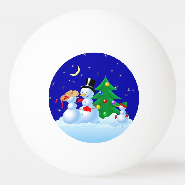 Snowmen Dancing Ping Pong Ball (Back)