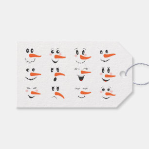 Snowmen Faces Gift Tags