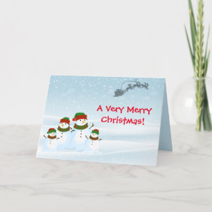 SNOWMEN FAMILY CHRISTMAS CARD
