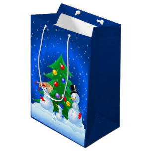 Snowmen Family Fun Medium Gift Bag