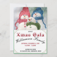 SNOWMEN GALA PARTY INVITATION