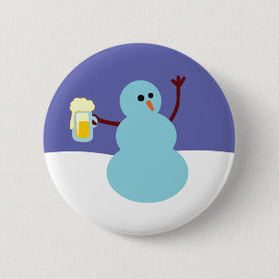 Snowmen Gone Wild! 6 Cm Round Badge