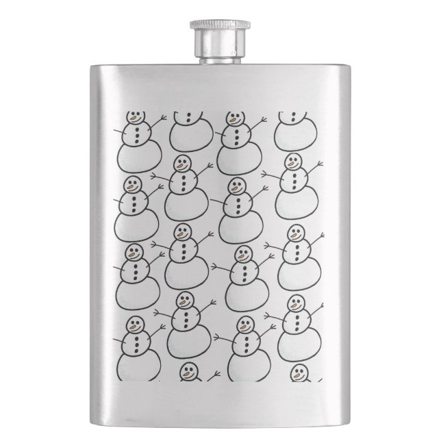 Snowmen Hip Flask (Front)