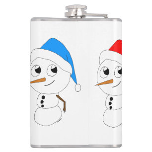snowmen   hip flask