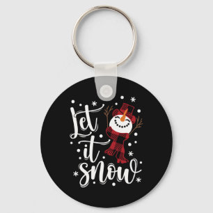 Snowmen Let It Snow Christmas Funny Family Matchin Key Ring