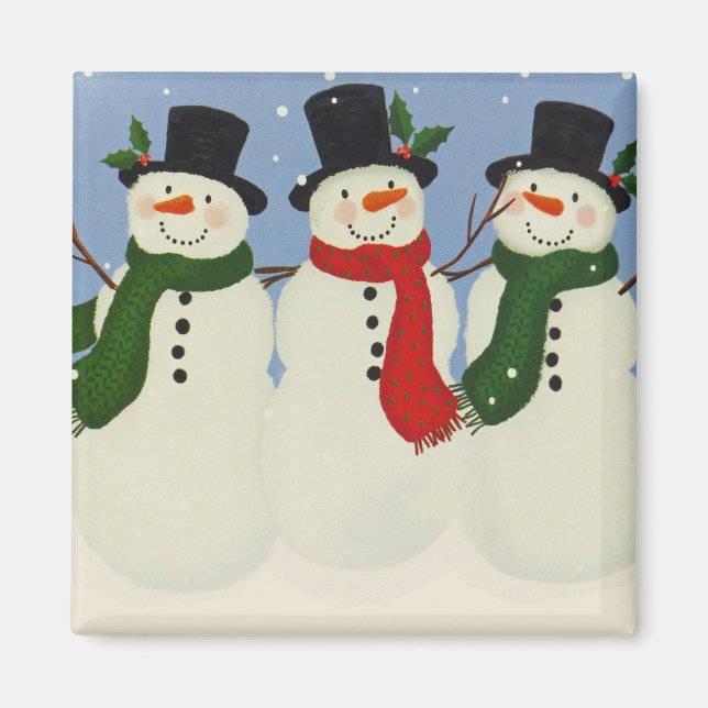 Snowmen Magnet (Front)