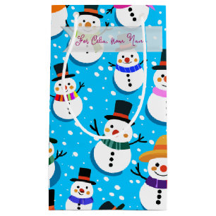 snowmen small gift bag