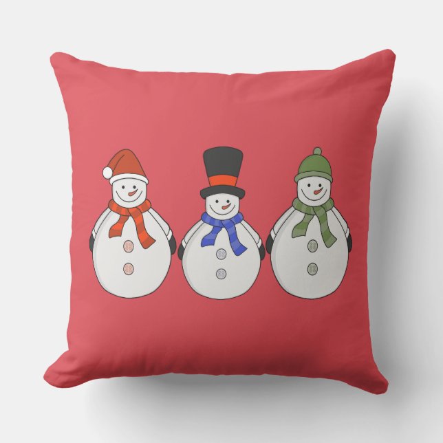 Snowmen Winter has come Cushion (Front)