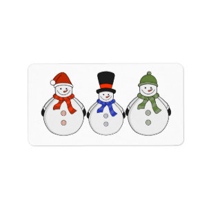 Snowmen Winter has come Label