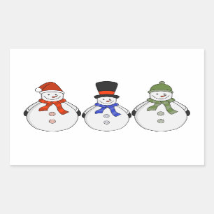 Snowmen Winter has come Rectangular Sticker