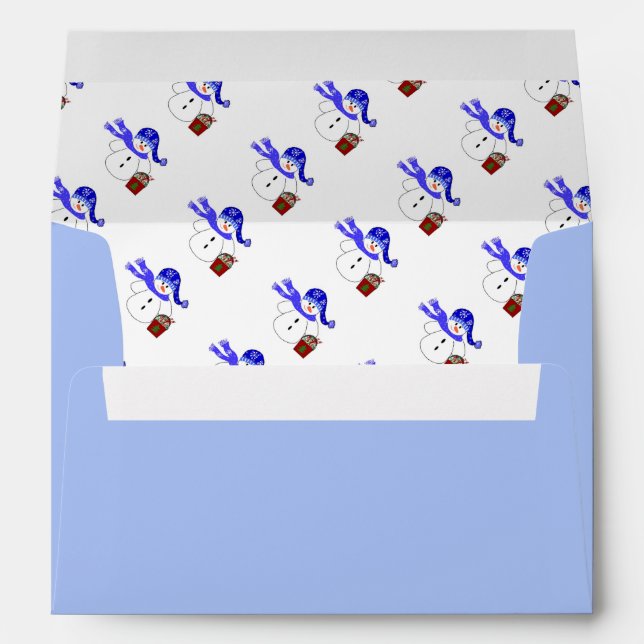 Snowmen With a Bucket of Sweets Envelopes (Back (Bottom))