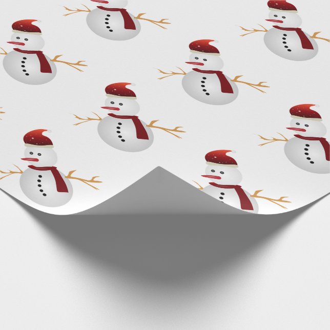 Snowmen Wrapping Paper (Corner)