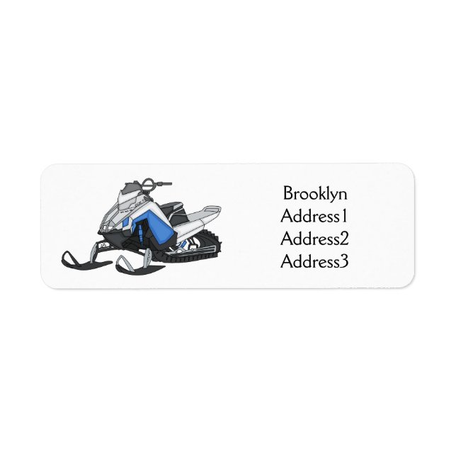 Snowmobile cartoon illustration (Front)
