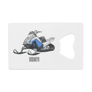 Snowmobile cartoon illustration