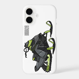 Snowmobile cartoon illustration