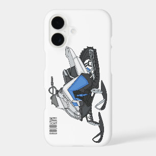 Snowmobile cartoon illustration