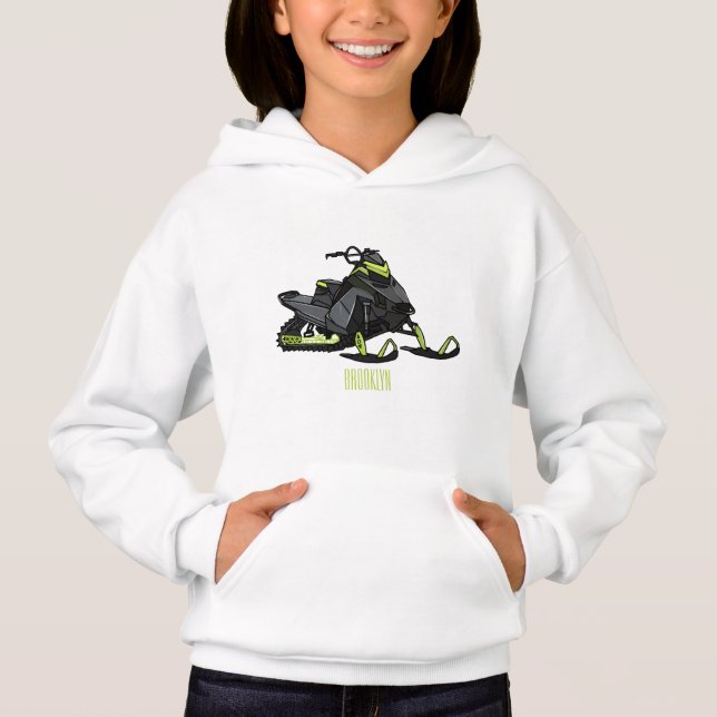 Snowmobile cartoon illustration  (Front)