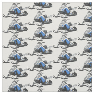 Snowmobile cartoon illustration fabric
