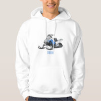 Snowmobile cartoon illustration
