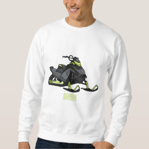 Snowmobile cartoon illustration sweatshirt